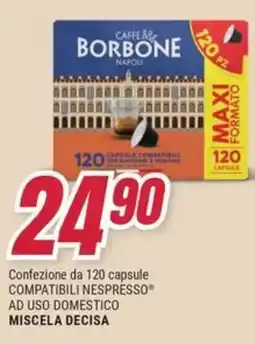 Trony Confezione da 120 capsule compatibili nespresso® ad uso domestico miscela decisa offerta