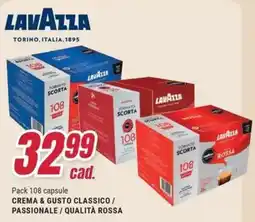Trony Pack 108 capsule crema & gusto classico / passionale / qualità rossa LAVAZZA offerta