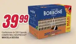 Trony Confezione da 200 capsule compatibili nespresso miscela decisa offerta