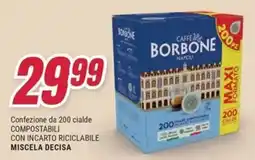 Trony Confezione da 200 cialde compostabili con incarto riciclabile miscela decisa offerta