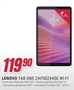 Trony LENOVO TAB ONE ZAF00254SE WI-FI offerta