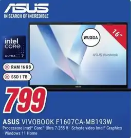 Trony ASUS VIVOBOOK F1607CA-MB193W offerta