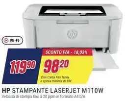 Trony HP STAMPANTE LASERJET M110W offerta