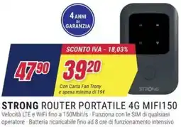 Trony STRONG ROUTER PORTATILE 4G MIFI150 offerta