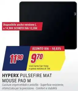 Trony HYPERX pulsefire mat mouse pad m offerta