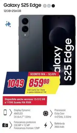 Trony SAMSUNG Galaxy S25 Edge offerta
