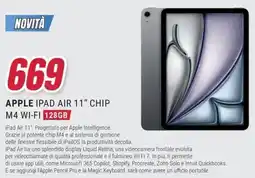 Trony APPLE IPAD AIR 11" CHIP M4 WI-FI 128GB offerta