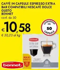 Bennet Caffè in capsule espresso extra bar compatibili nescafè dolce gusto BENNET offerta