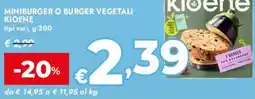 Bennet Miniburger o burger vegetali KIOENE offerta