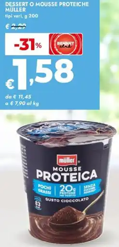 Bennet Dessert o mousse proteiche MÜLLER offerta