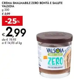 Bennet Crema smalmabile zero bontà e salute VALSOIA offerta