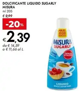 Bennet Dolcificante liquido SUGARLY MISURA offerta