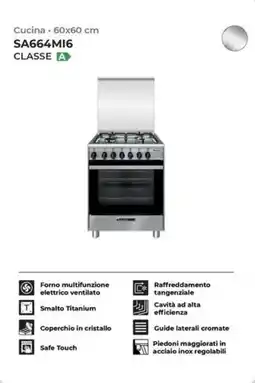 Trony GLEMGAS Cucina 60x60 cm SA664M16 offerta