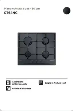 Trony GLEMGAS Piano cottura a gas 60 cm GT64NC offerta