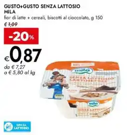 Bennet Gusto+gusto senza lattosio MILA offerta