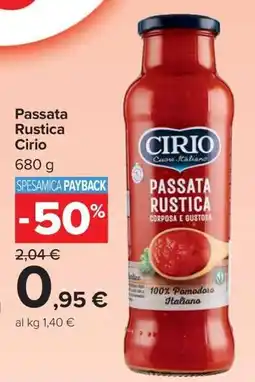 Carrefour Passata Rustica Cirio offerta