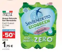 Carrefour Acqua Naturale San Benedetto offerta