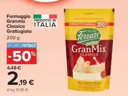 Carrefour Formaggio Granmix Classico Grattugiato offerta