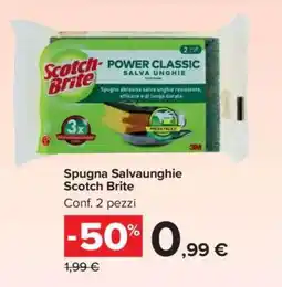 Carrefour Spugna Salvaunghie Scotch Brite offerta