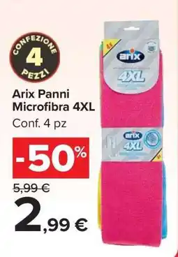 Carrefour Arix Panni Microfibra 4XL offerta