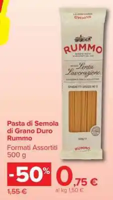 Carrefour Pasta di Semola di Grano Duro Rummo offerta