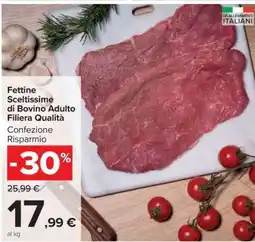 Carrefour Fettine Sceltissime di Bovino Adulto Filiera Qualità offerta