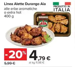 Carrefour Linea Alette Durango Aia offerta