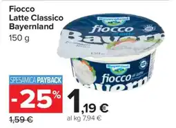 Carrefour Fiocco Latte Classico Bayernland offerta
