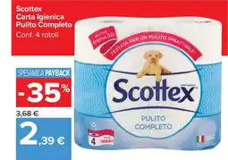 Carrefour Scottex Carta Igienica 'Pulito Completo' offerta