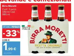 Carrefour BIRRA MORETTI offerta