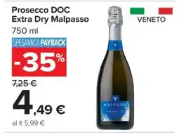 Carrefour Prosecco DOC Extra Dry Malpasso offerta