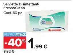 Carrefour Salviette Disinfettanti Fresh&Clean offerta
