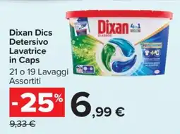 Carrefour Dixan Dics Detersivo Lavatrice in Caps offerta