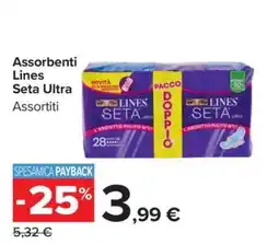 Carrefour Assorbenti Lines Seta Ultra offerta