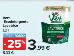 Carrefour Vert Ecodetergente Lavatrice offerta