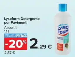 Carrefour Lysoform Detergente per Pavimenti offerta