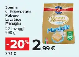 Carrefour Spuma di Sciampagna Polvere Lavatrice Marsiglia offerta