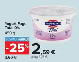 Carrefour Yogurt Fage Total 0% offerta