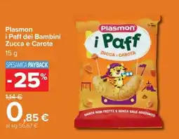 Carrefour Plasmon i Paff dei Bambini Zucca e Carota offerta