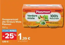 Carrefour Omogeneizzati alle Verdure Miste Plasmon offerta