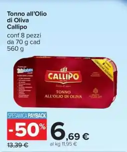 Carrefour Tonno all'olio di oliva Callipo offerta