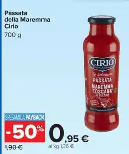 Carrefour Passata della Maremma Cirio offerta