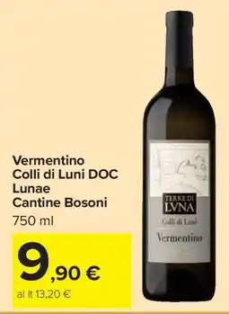 Carrefour Vermentino Colli di Luni DOC Lunae Cantine Bosoni offerta