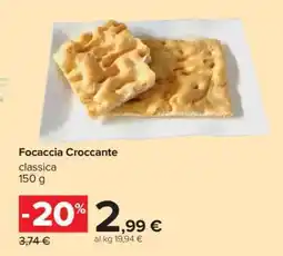 Carrefour Focaccia Croccante offerta