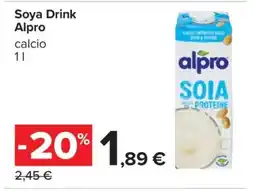 Carrefour Soya Drink Alpro offerta
