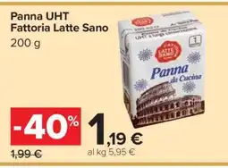Carrefour Panna UHT Fattoria Latte Sano offerta