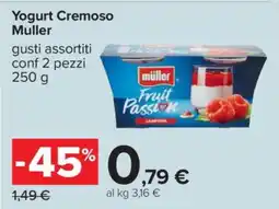 Carrefour Yogurt Cremoso Müller offerta