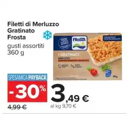 Carrefour Filetti di Merluzzo Gratinato Frosta offerta