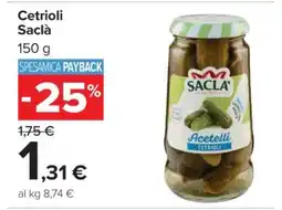 Carrefour Cetrioli Saclà offerta