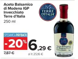 Carrefour Aceto Balsamico di Modena IGP invecchiato Terre d’Italia offerta